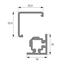 HETTICH 9360732 FurnSpin Cadro vertikálne profily sada biela 3000 mm