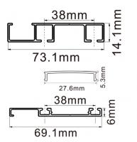 StrongLine Piato horné a spodné vedenie, krycí profil 3m elox