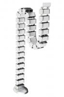 STRONG Vertikálne káblové vedenie flexi 1260 mm strieborná