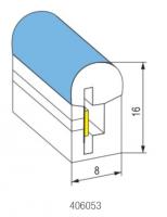 StrongLumio silikonový ohybný profil 8x16mm pre LED pásiky do 10W/m 10mm