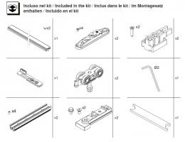 TERNO T-Belt Universal sada kovania pre synchrónne dvere 80kg čierna