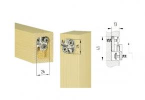 KNAPP K047 DUO 26/26mm spoj pre drevený profily