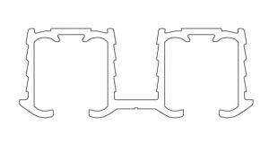 TERNO Living Top horné vedenie dvojité 2652/A elox strieborný 2m 30kg
