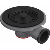 FRANKE Příslušenstvo Colorline sítkový ventil matná čierna s odbočkou na prepad