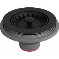 FRANKE Príslušenstvo Colorline sítkový ventil matná čierna bez odbočky na prepad