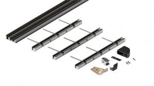 HAWA 52090 Folding Concepta III do puzdra spodný profil pre 3 dvere strieborná