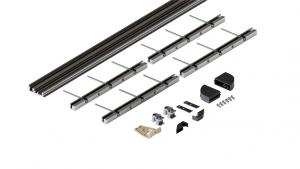 HAWA 52091 Folding Concepta III do puzdra spodný profil pre 4 dvere strieborná