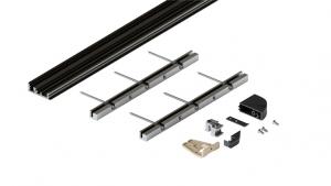 HAWA 52092 Folding Concepta III do puzdra spodný profil pre 2 dvere čierna elox