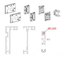 TERNO Fine kompletná sada profilov pre vn. dvere. 1000x2700mm,28mm,čierny elox