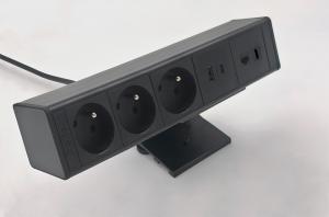 StrongPower elektrická zásuvka doskup, 3x FR, HDMI, USB, čierna