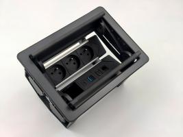 StrongPower elektrická zásuvka Wings Premium D 3, Francúzska, čierna