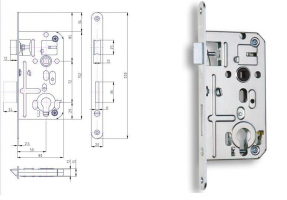 HOBES K 133 Zámok 72/80 PZ Zn biely