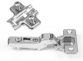 K-StrongHinges S5 záves klip polonaložený bez tlmenia 110° podložka euroskrutka