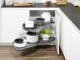 KES 234622 LeMans II, rohové police, Arena Style, 450mm, ľavý - antracit