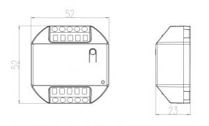 StrongLumio prijímač pre bezdrátové samonapájacie vypínače 12/24V 2PIN CCT