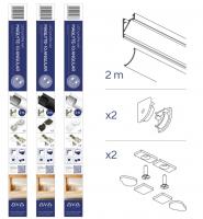 StrongLumio sada LED profilov Maglyte-10 Angular 2 m+príslušenstvo, čier. Elox