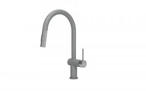 StrongSinks S3 Batéria Neris s vyťahovacou spŕškou tvar U sivá, koncovka