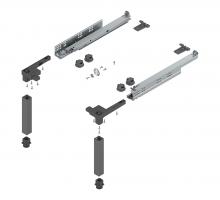 BLUM Z95.4100 Space Step, sada 410mm, tmavo šedá OG