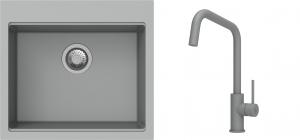 K-StrongSinks S3 Set drez Ipel 560x510mm granit šedý + Batéria Arda šedá