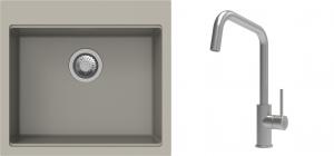 K-StrongSinks S3 Set drez Ipel 560x510mm granit béžový + Batéria Arda nerez