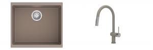 K-StrongSinks S3 Set drez Hron 530x460mm granit béžový + Batéria Neris béžová