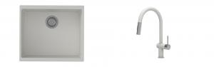 K-StrongSinks S3 Set drez Hron 530x460mm granit biely + Batéria Neris bílá