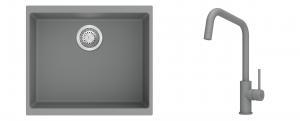 K-StrongSinks S3 Set drez Hron 530x460mm granit šedý + Batéria Arda šedá