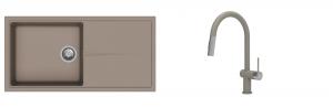 K-StrongSinks S3 Set drez Labe 1000x500mm granit béžový + Batéria Neris béžová