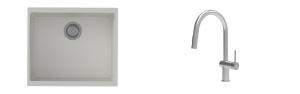 K-StrongSinks S3 Set drez Hron 530x460mm granit biely + Batéria Neris nerez