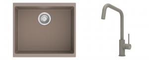 K-StrongSinks S3 Set drez Hron 530x460mm granit béžový + Batéria Arda béžová