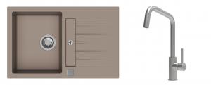 K-StrongSinks S3 Set drez Vardar 780x500mm granit béžový + Batéria Arda nerez