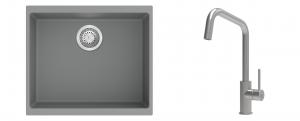 K-StrongSinks S3 Set drez Hron 530x460mm granit šedý + Batéria Arda nerez