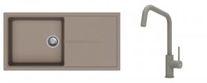 K-StrongSinks S3 Set drez Labe 1000x500mm granit béžový + Batéria Arda béžová