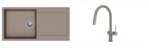 K-StrongSinks S3 Set drez Zala 1000x500mm granit béžový + Batéria Neris béžová