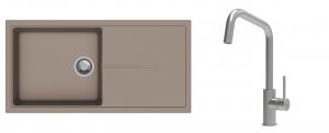 K-StrongSinks S3 Set drez Labe 1000x500mm granit béžový + Batéria Arda nerez