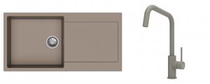 K-StrongSinks S3 Set drez Zala 1000x500mm granit béžový + Batéria Arda béžová