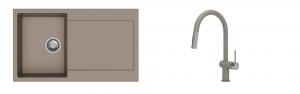K-StrongSinks S3 Set drez Zala 860x500mm granit béžový + Batéria Neris béžová