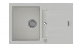 StrongSinks S3 Drez granit Vardar 780 780x500mm s odkapem a vaničkou bílá