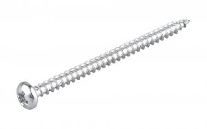 Vrut PZ 4x60mm pologuľatá hlava krížová zinok biely