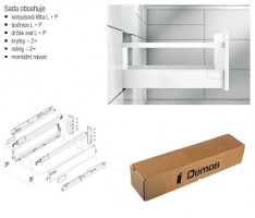 BLUM sada Antaro D 500 mm/65 kg, Blumotion/TOB, sivá R9006