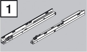 BLUM 578.5001B výsuv Tandembox 500mm 30kg P+L