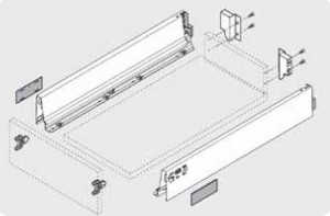 BLUM sada Antaro M 500 mm/30 kg, Blumotion/TOB, biela SW