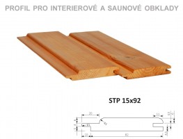 PALUBOVKY sauna BOROVICA ThermoWood Softline (STP) 3000/92/15