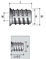 Matica závrtná s límcam BU04 M6x20mm