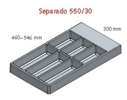Príborník Separado - 546x300x2,8 mm strieborný