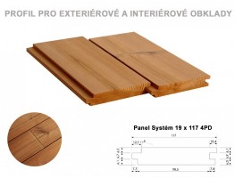 PALUBOVKY fasáda BOROVICA ThermoWood PanelSystém 4*P-D 4200/117/19