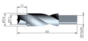 IF-vrták 14 mm pre Maori polic. podperu