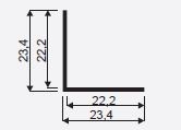 SEVROLL 02458 uholník22x22mm 3m strieborná