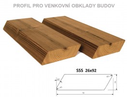 PALUBOVKY fasáda BOROVICA ThermoWood Rhombus (SSS) 4200/92/26