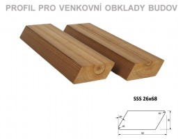 PALUBOVKY fasáda BOROVICA ThermoWood Rhombus (SSS) 4200/68/26